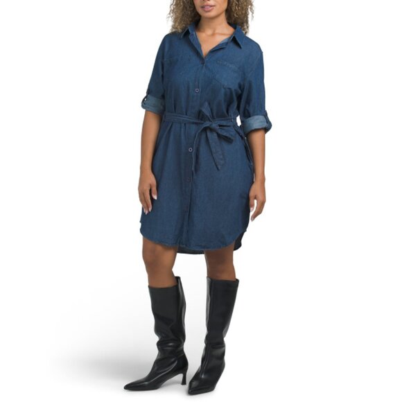 DASH Medium Wash Dash-o Cell Mini Dress - Picture 1 of 2